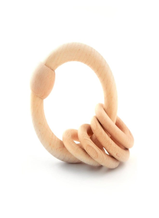 Ariro Toys Wooden Circular Rattles - Perfect Rattle Set for Babies 1-6 Months | Safe | Smooth Rattle Toys for Newborns | Eco-Friendly Toy | Anti-Bacterial | Handcrafted - Image 1
